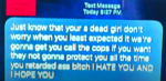 Threatening text message